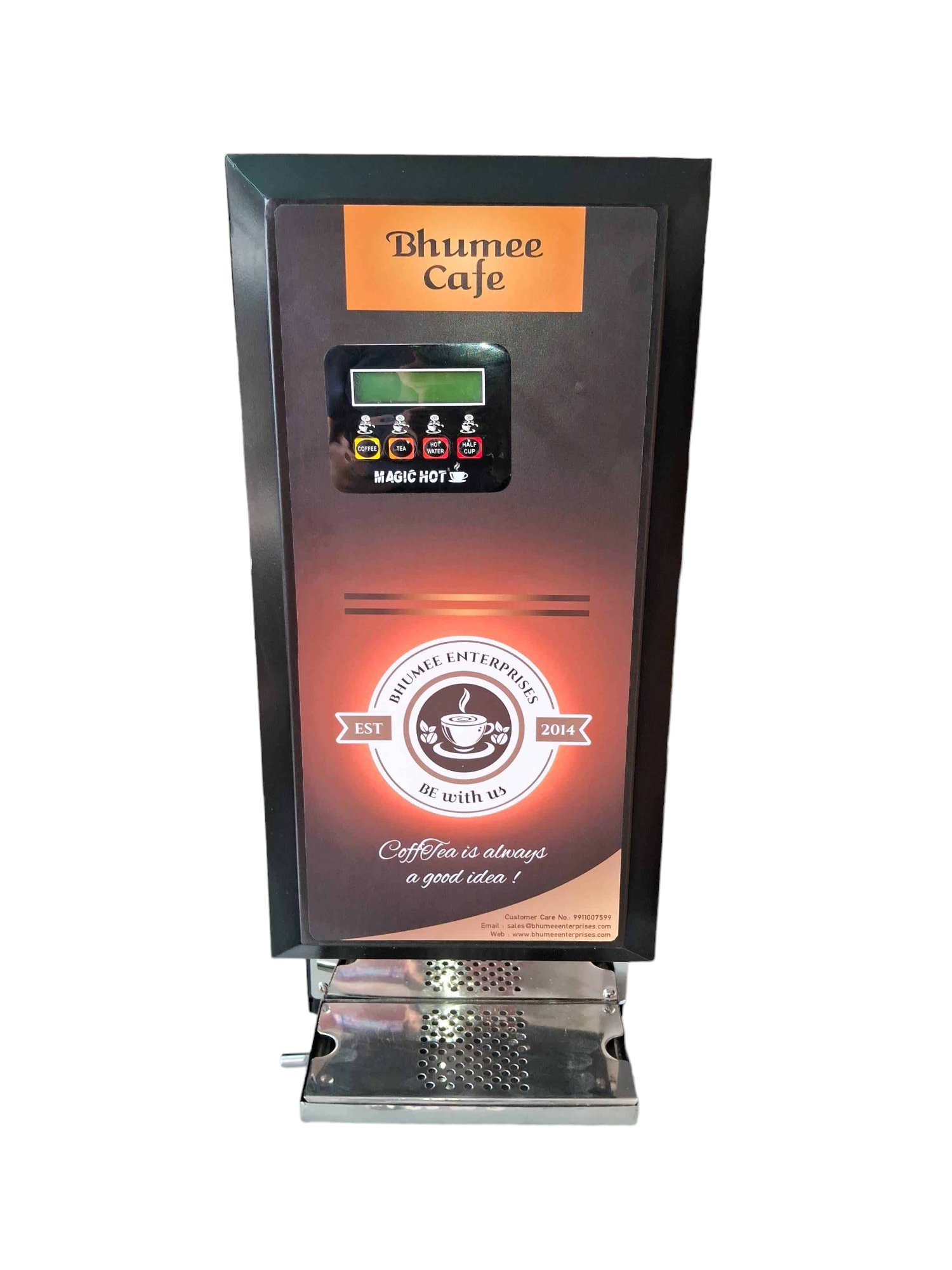 Photoroom-20240420_155454 Bhumee Cafe Trio QR + Pump Vending Machine 3 Option/ Lane with QR Code Mechanism & Water Pump System - Image 1