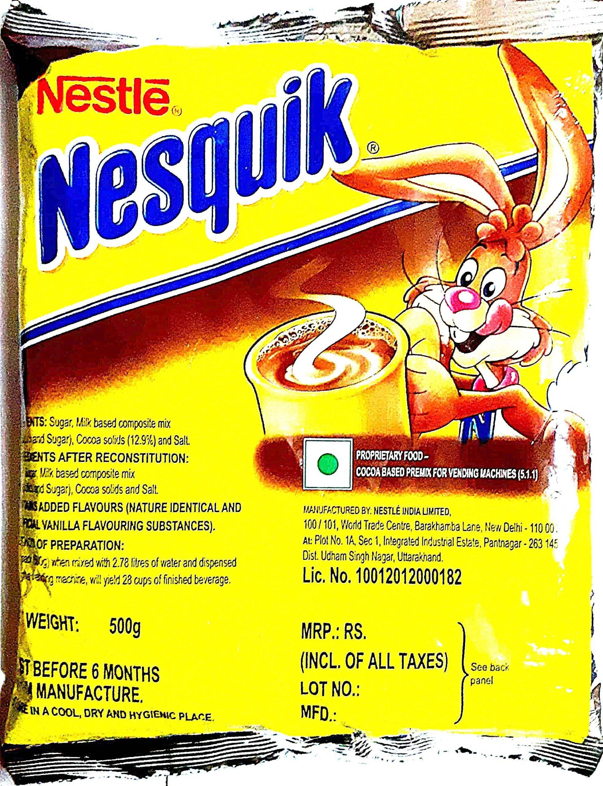 Nestle Nesquik Nestle Nesquik Hot Chocolate Premix 500 Gm - Image 1