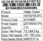Voltas Water Cooler Stainless Steel 120/150 Ltr. - Image 8