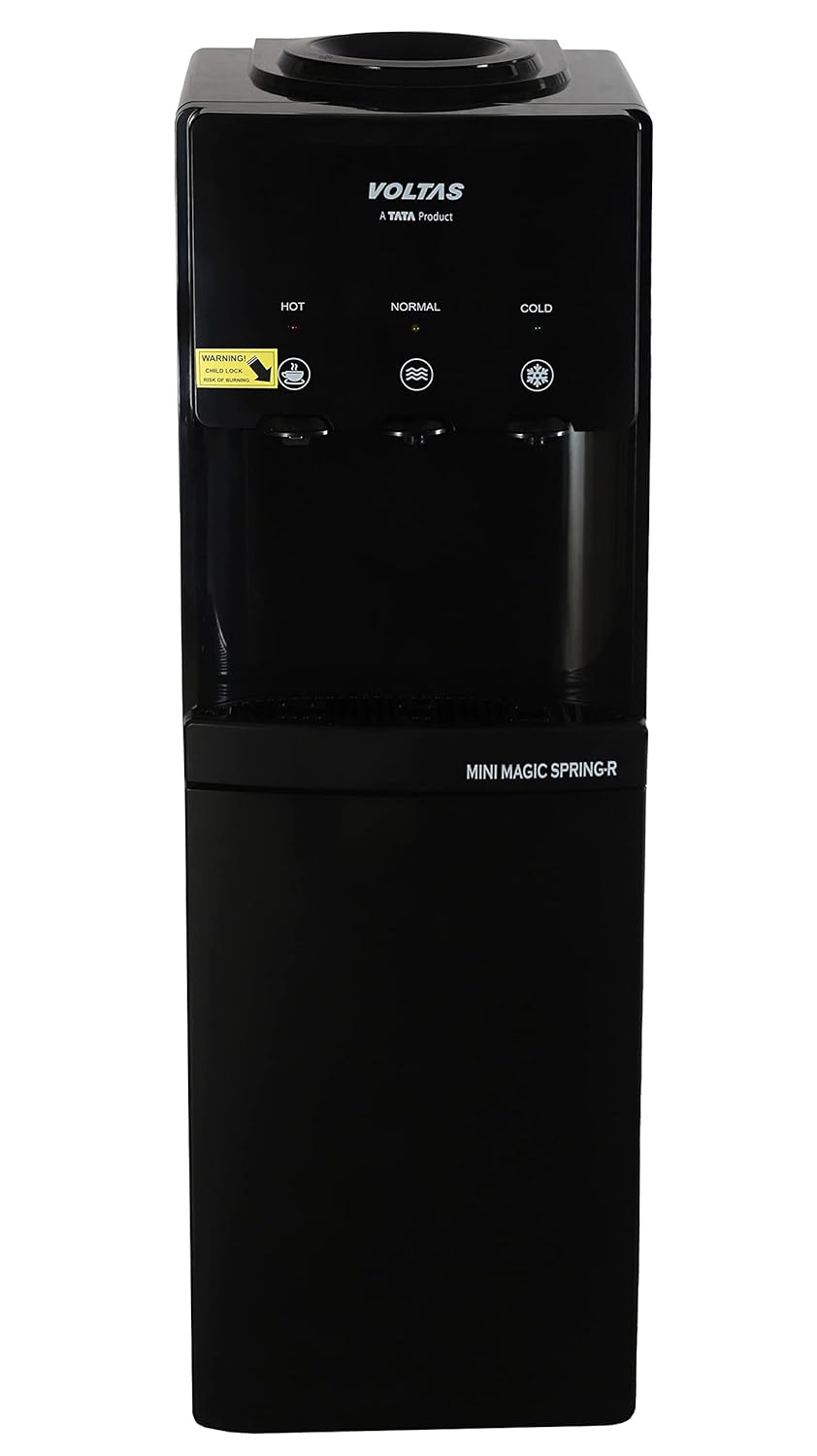Spring R Black 1 Voltas Minimagic Spring R Black Water Dispenser With Cooling Cabinet - Image 1