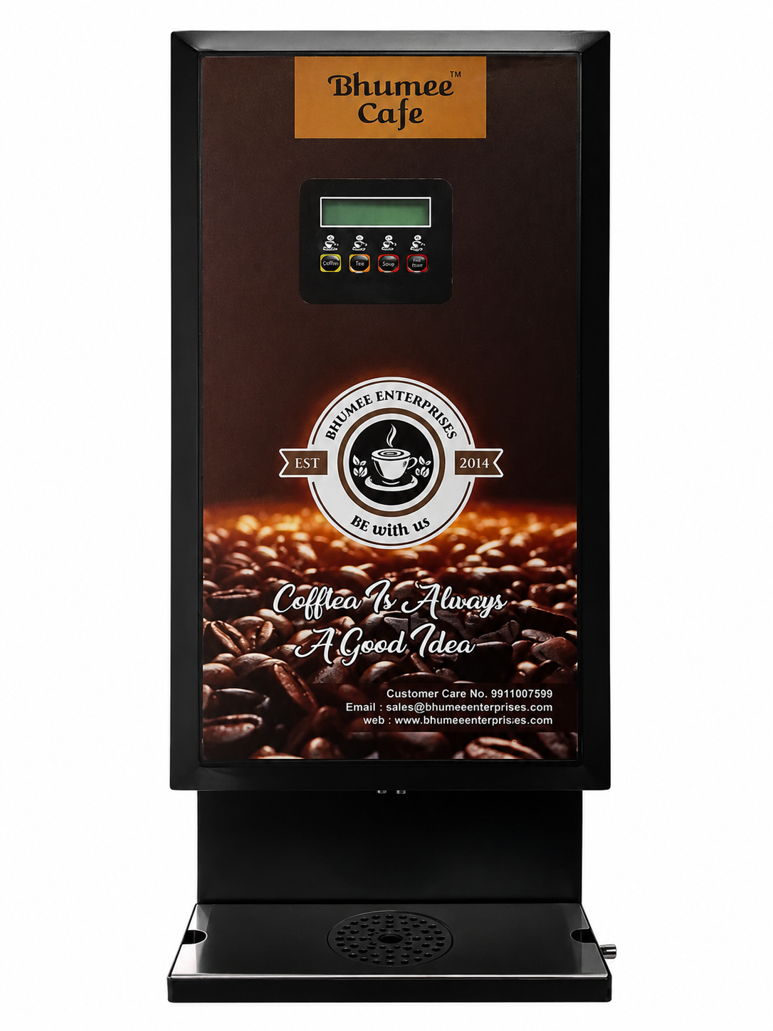 2 & 3 Lane Front 3 Bhumee Cafe Trio QR Vending Machine 3 Option/ Lane with QR Code Mechanism - Image 1